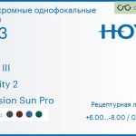 Фотохромная линза для очков с поддержкой аккомодации Hoya Sync III 1.53 Sensity 2 Hi-Vision Sun Pro, рецептурная, Sph 6.00 — -8.00, Cyl 0.00 — 6.00
