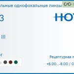 Зеркальная линза для очков с поддержкой аккомодации Hoya Sync III 1.53 Mirror, рецептурная, Sph 6.00 — -8.00, Cyl 0.00 — 6.00