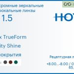 Фотохромная зеркальная линза для очков Hoya Nulux TrueForm 1.5 AS Sensity Shine без покрытия, рецептурная, Sph 8.00 — -8.00, Cyl 0.00 — 4.00