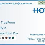 Фотохромная линза для очков Hoya Hilux TrueForm 1.5 Sensity 2 Hi-Vision Sun Pro, рецептурная, Sph 10.00 — -10.00, Cyl 0.00 — 4.00