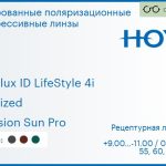 Тонированная поляризационная прогрессивная линза для очков Hoya Hoyalux ID LifeStyle 4i 1.6 Polarized Hi-Vision Sun Pro, Sph 9.00 — -11.00, Cyl 0.00 — 6.00