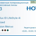 Тонированная поляризационная прогрессивная линза для очков Hoya Hoyalux ID LifeStyle 4i 1.53 Polarized Hi-Vision Meiryo, Sph 5.00 — -10.00, Cyl 0.00 — 6.00