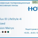 Тонированная поляризационная прогрессивная линза для очков Hoya Hoyalux ID LifeStyle 4i 1.5 Polarized Hi-Vision Meiryo, Sph 5.00 — -8.00, Cyl 0.00 — 6.00