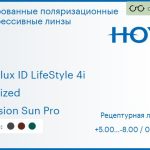 Тонированная поляризационная прогрессивная линза для очков Hoya Hoyalux ID LifeStyle 4i 1.5 Polarized Hi-Vision Sun Pro, Sph 5.00 — -8.00, Cyl 0.00 — 6.00