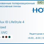 Тонированная поляризационная прогрессивная линза для очков Hoya Hoyalux ID LifeStyle 4 1.5 Polarized HVLL UVC, Sph 5.00 — -8.00, Cyl 0.00 — 6.00