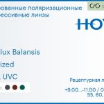 Тонированная поляризационная прогрессивная линза для очков Hoya Hoyalux Balansis 1.6 Polarized HVLL UVC, Sph 9.00 — -11.00, Cyl 0.00 — 6.00