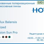 Тонированная поляризационная прогрессивная линза для очков Hoya Hoyalux Balansis 1.6 Polarized Hi-Vision Sun Pro, Sph 9.00 — -11.00, Cyl 0.00 — 6.00