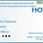 Тонированная поляризационная зеркальная прогрессивная линза для очков Hoya Hoyalux Balansis 1.6 Polarized Light Mirror, Sph 9.00 — -11.00, Cyl 0.00 — 6.00