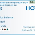 Тонированная поляризационная прогрессивная линза для очков Hoya Hoyalux Balansis 1.53 Polarized HVLL UVC, Sph 5.00 — -10.00, Cyl 0.00 — 6.00