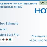 Тонированная поляризационная прогрессивная линза для очков Hoya Hoyalux Balansis 1.5 Polarized Hi-Vision Sun Pro, Sph 3.00 — -8.00, Cyl 0.00 — 6.00