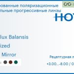 Тонированная поляризационная зеркальная прогрессивная линза для очков Hoya Hoyalux Balansis 1.5 Polarized Light Mirror, Sph 3.00 — -8.00, Cyl 0.00 — 6.00