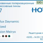 Тонированная поляризационная прогрессивная линза для очков Hoya Hoyalux Daynamic 1.67 Polarized Hi-Vision Meiryo, Sph 9.00 — -14.00, Cyl 0.00 — 6.00