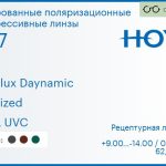 Тонированная поляризационная прогрессивная линза для очков Hoya Hoyalux Daynamic 1.67 Polarized HVLL UVC, Sph 9.00 — -14.00, Cyl 0.00 — 6.00