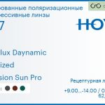 Тонированная поляризационная прогрессивная линза для очков Hoya Hoyalux Daynamic 1.67 Polarized Hi-Vision Sun Pro, Sph 9.00 — -14.00, Cyl 0.00 — 6.00