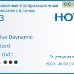 Тонированная поляризационная прогрессивная линза для очков Hoya Hoyalux Daynamic 1.53 Polarized HVLL UVC, Sph 5.00 — -10.00, Cyl 0.00 — 6.00