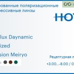 Тонированная поляризационная прогрессивная линза для очков Hoya Hoyalux Daynamic 1.5 Polarized Hi-Vision Meiryo, Sph 3.00 — -8.00, Cyl 0.00 — 3.00
