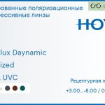 Тонированная поляризационная прогрессивная линза для очков Hoya Hoyalux Daynamic 1.5 Polarized HVLL UVC, Sph 3.00 — -8.00, Cyl 0.00 — 3.00