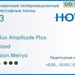 Тонированная поляризационная прогрессивная линза для очков Hoya Hoyalux Amplitude Plus 1.53 Polarized Hi-Vision Meiryo, Sph 5.00 — -10.00, Cyl 0.00 — 6.00