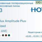 Тонированная поляризационная прогрессивная линза для очков Hoya Hoyalux Amplitude Plus 1.53 Polarized HVLL UVC, Sph 5.00 — -10.00, Cyl 0.00 — 6.00