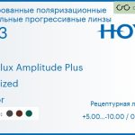 Тонированная поляризационная зеркальная прогрессивная линза для очков Hoya Hoyalux Amplitude Plus 1.53 Polarized Mirror, Sph 5.00 — -10.00, Cyl 0.00 — 6.00