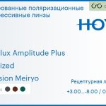 Тонированная поляризационная прогрессивная линза для очков Hoya Hoyalux Amplitude Plus 1.5 Polarized Hi-Vision Meiryo, Sph 3.00 — -8.00, Cyl 0.00 — 6.00
