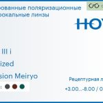 Тонированная поляризационная линза для очков с поддержкой аккомодации Hoya Sync III i 1.5 Polarized Hi-Vision Meiryo, рецептурная, Sph 3.00 — -8.00, Cyl 0.00 — 6.00