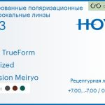 Тонированная поляризационная линза для очков Hoya Hilux TrueForm 1.53 Polarized Hi-Vision Meiryo, рецептурная, Sph 7.00 — -7.00, Cyl 0.00 — 6.00