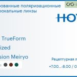 Тонированная поляризационная линза для очков Hoya Hilux TrueForm 1.5 Polarized Hi-Vision Meiryo, рецептурная, Sph 7.00 — -8.00, Cyl 0.00 — 4.00